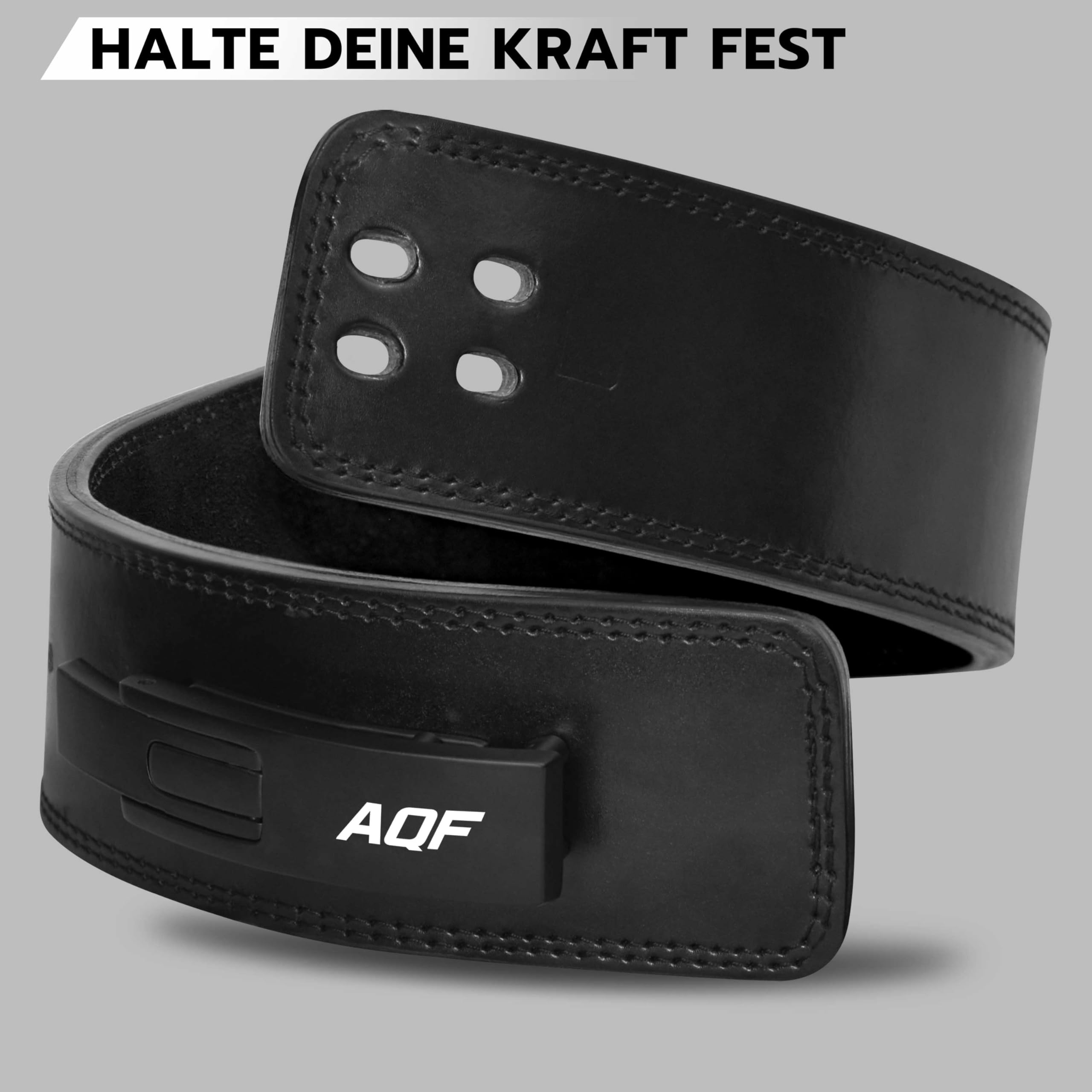 AQF Gewichthebergürtel 10mm, Hebelschnalle, IPL & USPA Zugelassen