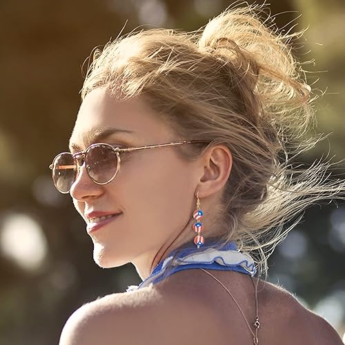 Miniatura 5 de FASHEWELRY 500 cuentas redondas de arcilla polimérica con la bandera de Puerto Rico, cuentas sueltas para collares, pulseras, accesorios de