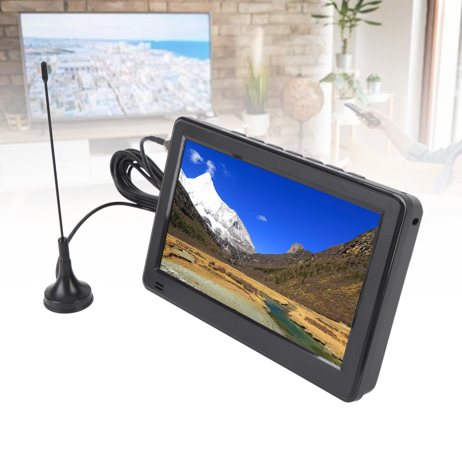 Téléviseur numérique portable de 6 pouces, écran vibrant, signal amélioré, adapté à l'extérieur