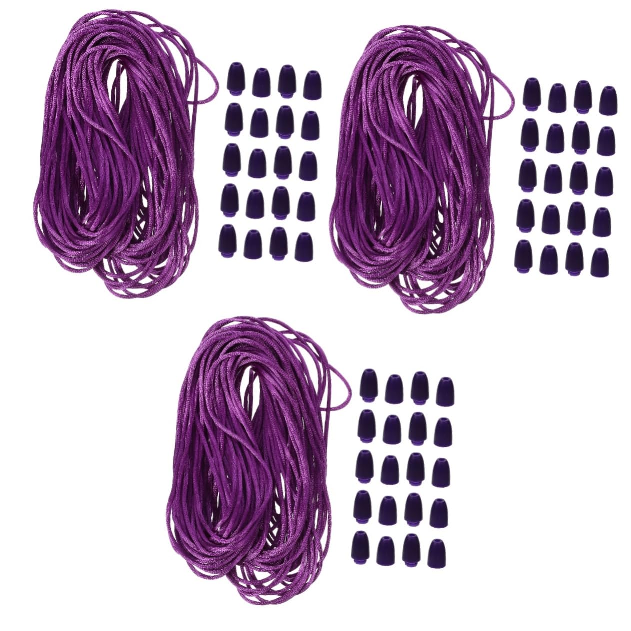 Hebilla para pulseras y collares de bricolaje SHINEOFI para cordón trenzado, 3 juegos