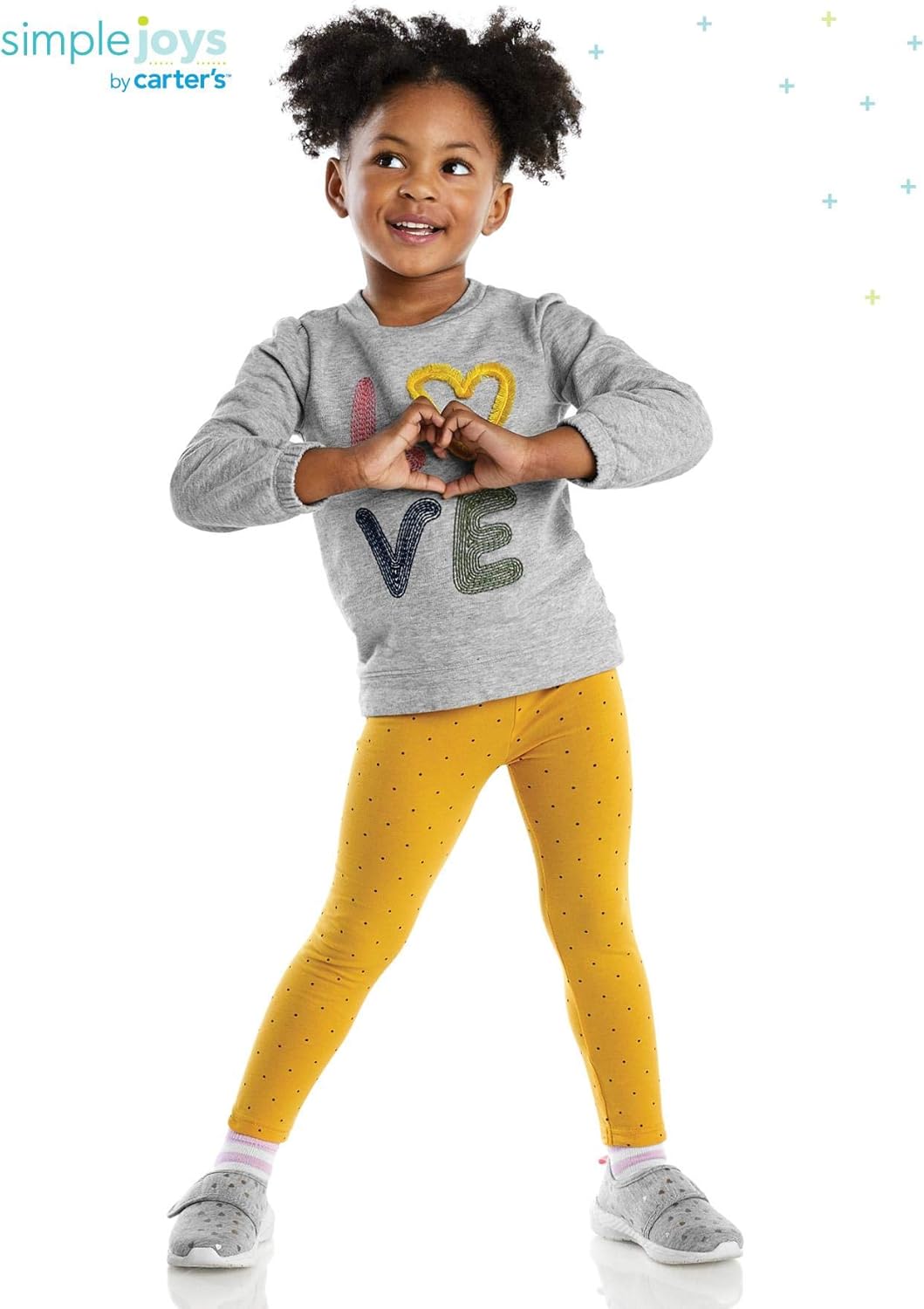Set Abbigliamento Simple Joys By Carter's Per Bambine - 2 Maglie Manica Lunga E 2 Leggings - Foto 9