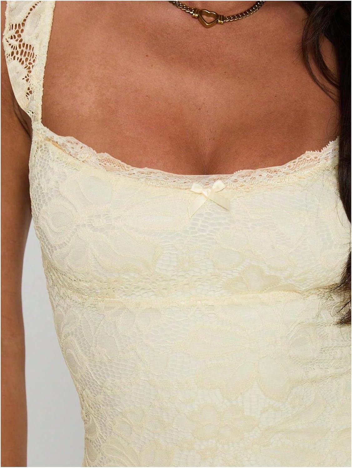 Floerns Women's Summer Mini Dress Floral Lace Sleeveless Vacation Cute A Line Dresses - Image 4