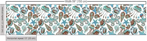 Miniatura 255 de Ambesonne Tela Geométrica por Yarda, Diseño Monocromo Patrón Abstracto de Líneas Continuas sobre Fondo Liso, Tela de Punto Elástico para Ropa