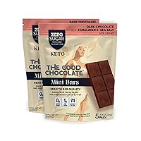 Vista 13 de The Good Chocolate - Minibarras de chocolate keto de almendras saladas, cero azúcar, aperitivo bajo en carbohidratos netos, más bajas en calorías
