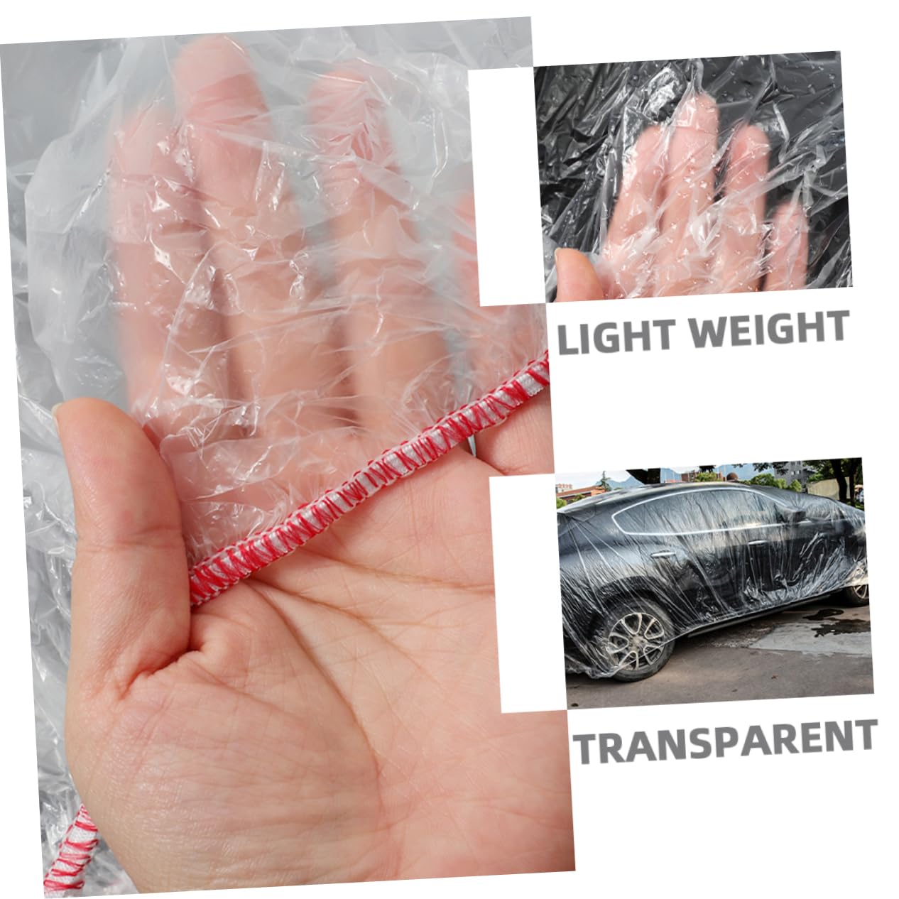 PartyKindom Car Body Cover Vehicle Rain Cover Fit Outdoor Protector for Weather Conditions for Garage and Camping Use — view 2