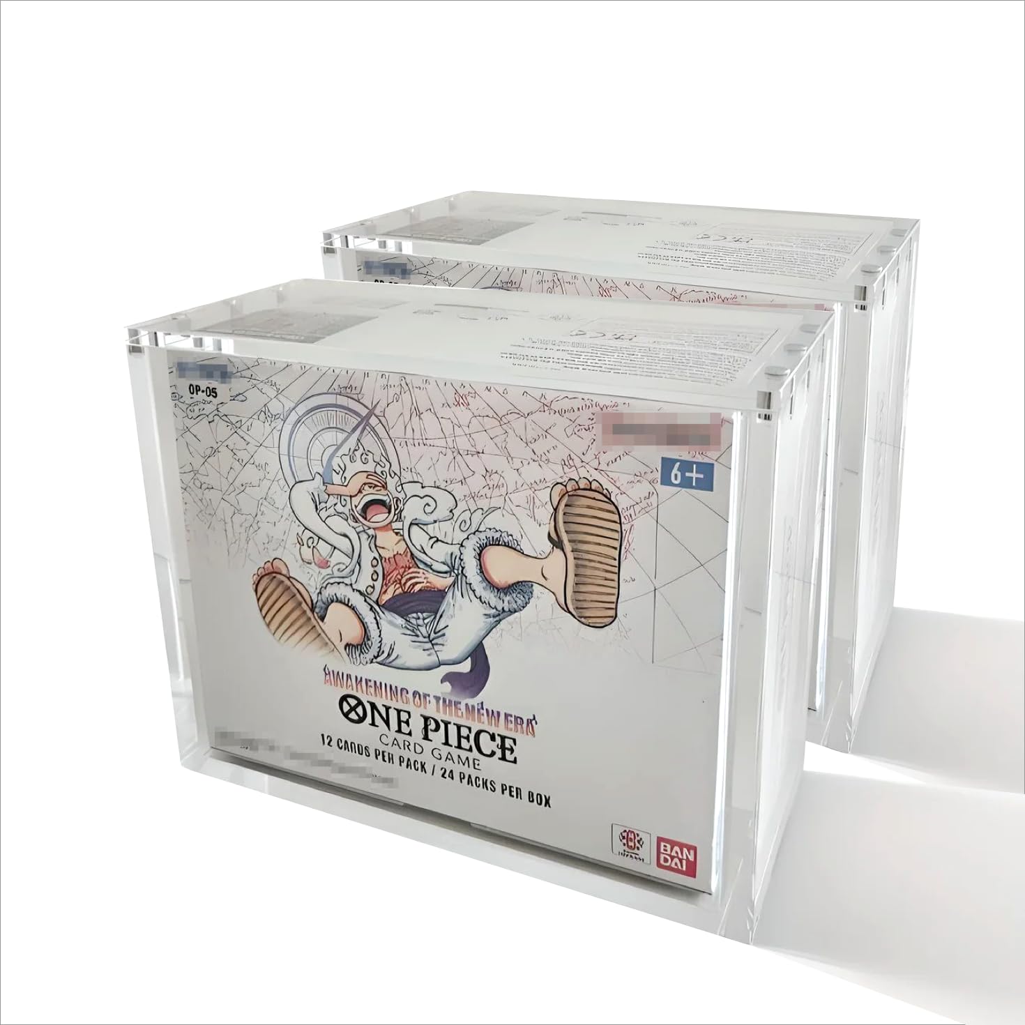 Booster Pack Protector One Piece TCG Booster Box Acrylic Display Case - For  OP01 & OP02 First Print Boxes