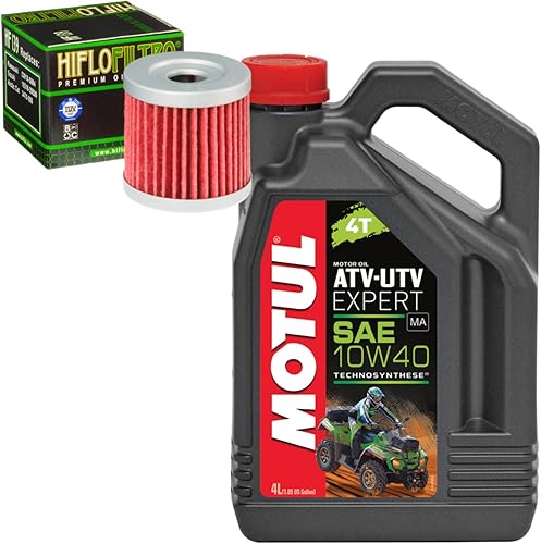 Kit de cambio de aceite compatible con Arctic Cat 400 DVX TS RAD Powersports Technosynthese 10W-40 2006