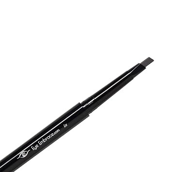 Eye Embrace Liz Medium Gray Eyebrow Pencil Waterproof, Double-Ended Automatic Angled Tip & Spoolie Brush, Cruelty-Free