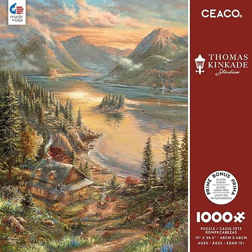 Miniatura 3 de Ceaco - Thomas Kinkade - Lakeside Splendor - Rompecabezas de 1000 piezas