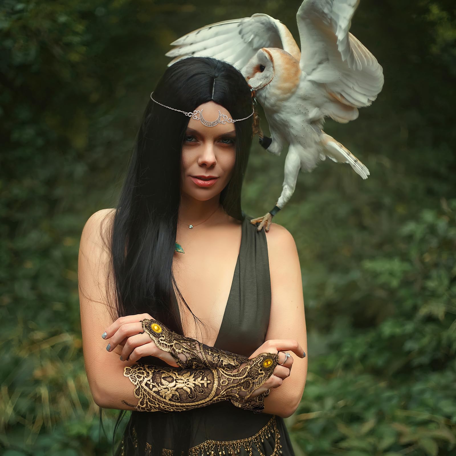 HOWAF Elfen-Kostüm-Set – Ohren, Kopfkette & Handschuhe Für Cosplay