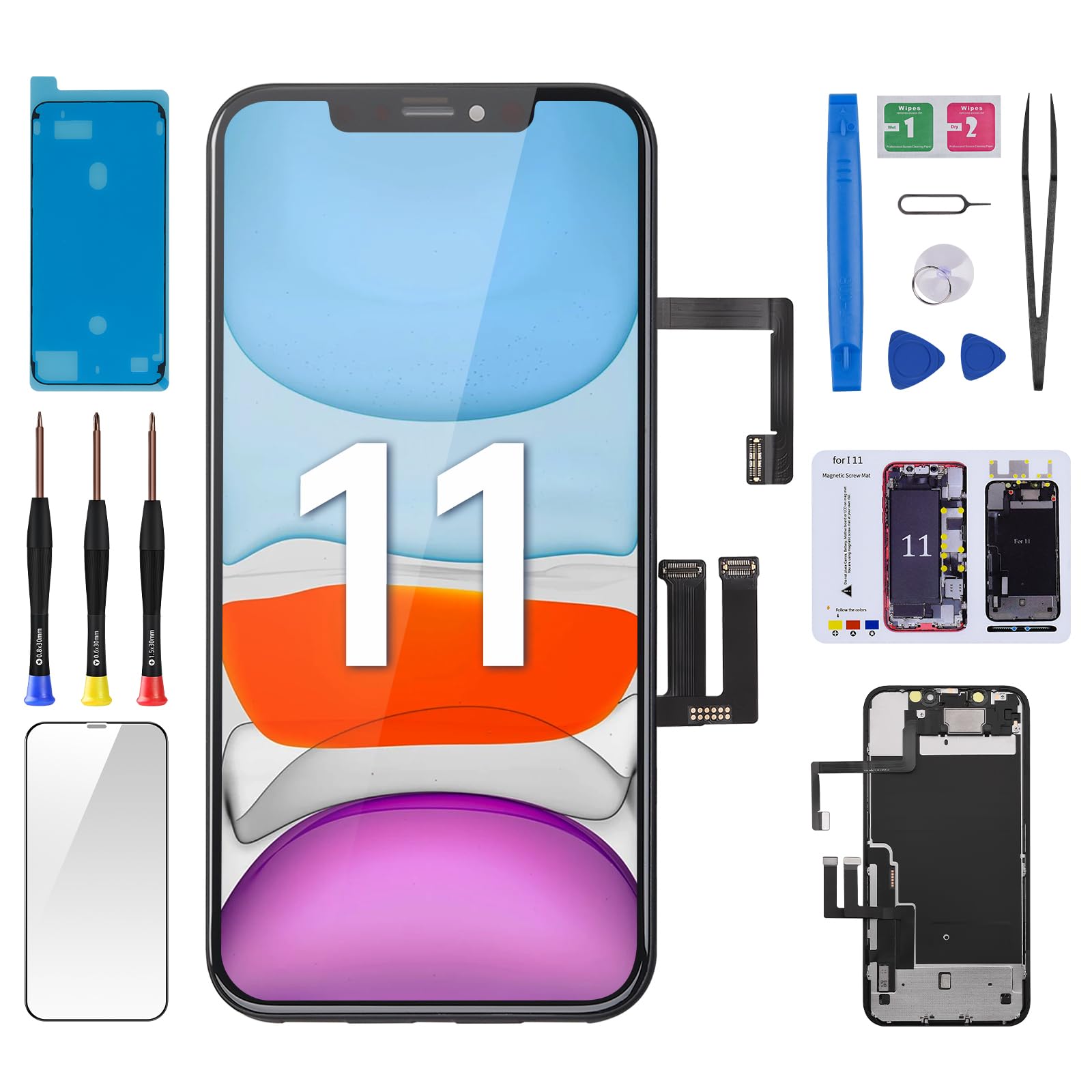 BESJMYT for iPhone 11 Screen Replacement with Earpiece Proximity