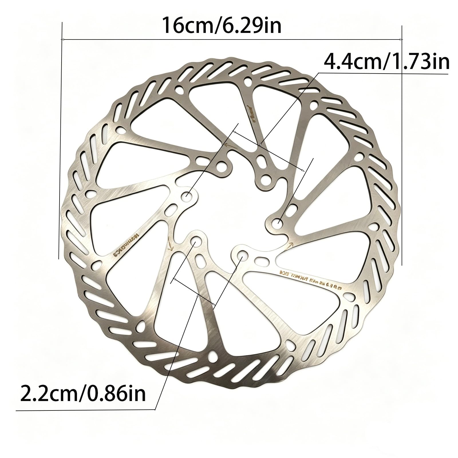 Ncheli Wirnik z hamulcem tarczowym, hamulce tarczowe, hamulce tarczowe, akcesoria rowerowe, wirnik hamulca tarczowego, 160 mm, z 12 śrubami, pasuje do roweru szosowego, górskiego, BMX, MTB, 2 szt