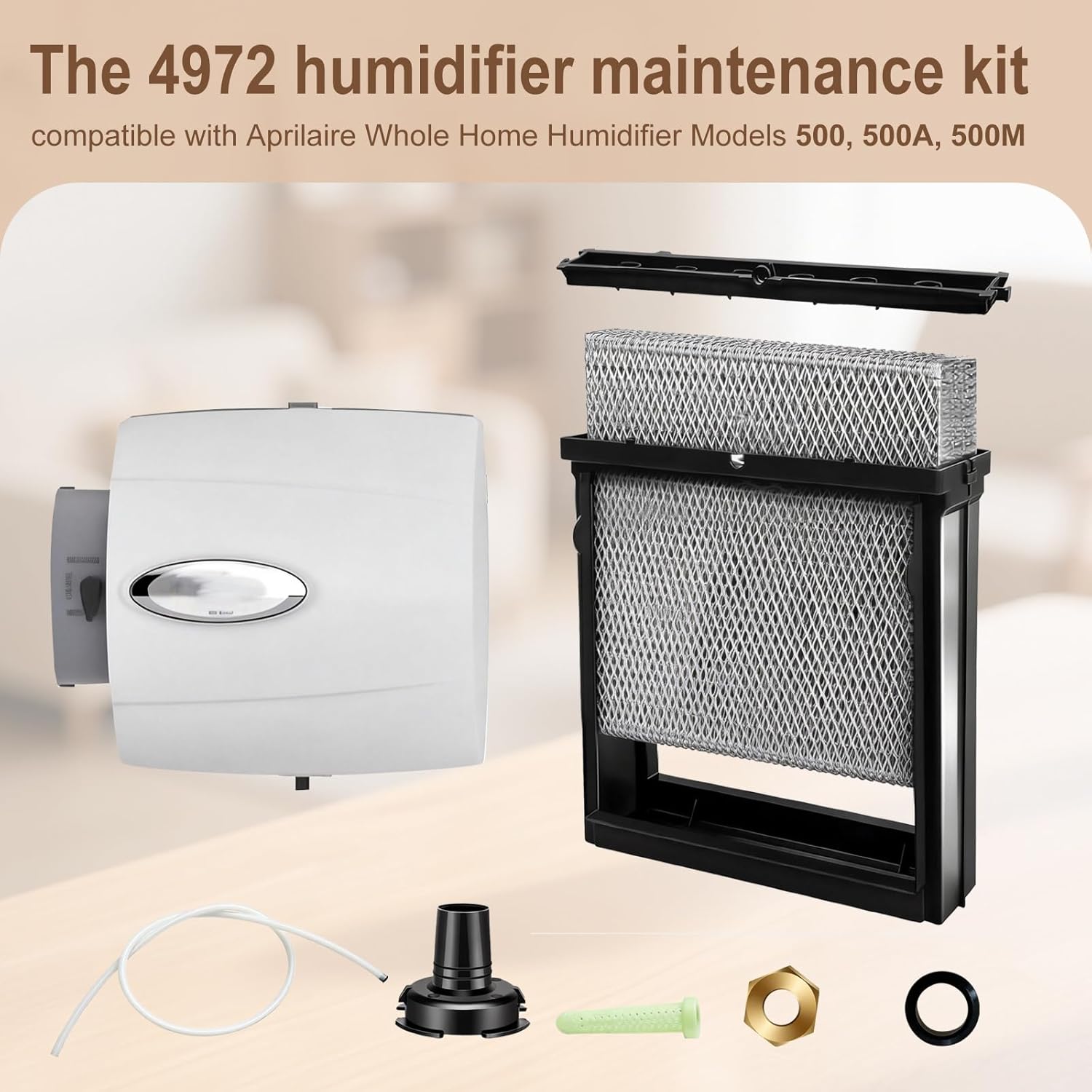 SHAWLBERA 4792 Humidifier Maintenance Kit with Water Panel Model No. 10 Humidifier Replacement Filter,Compatible with Humidifier 500, 500A, 500M Whole-House Humidifier Filter.