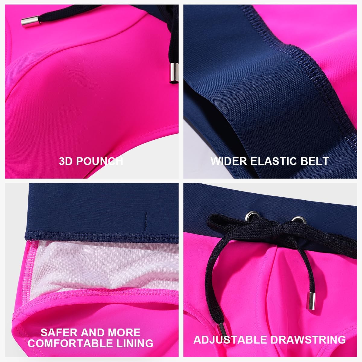 Arjen Kroos Men's Swim Briefs Sexy Bikini Solid Swimwear Swimsuit with Drawstring - Image 7