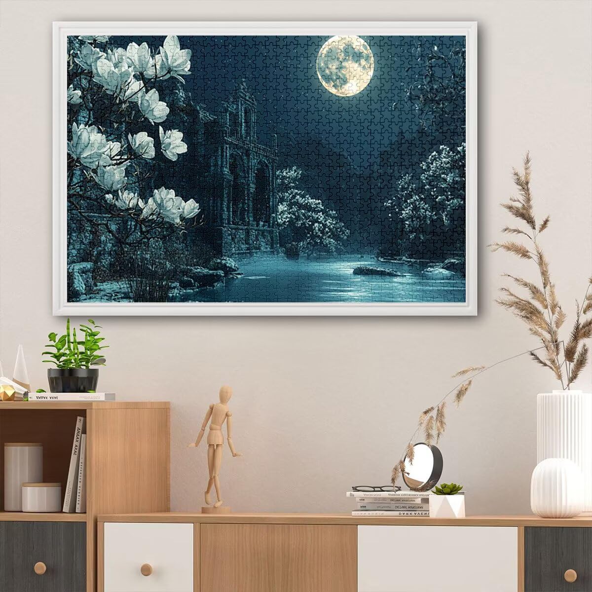 Puzzle 5000 sztuk Starry Night dla dorosłych, drewniane puzzle kwiatowe dla dorosłych, trudne drewniane łamigłówki, rodzinne gry edukacyjne, łamigłówki z pudełkiem na prezenty dekoracje do domu