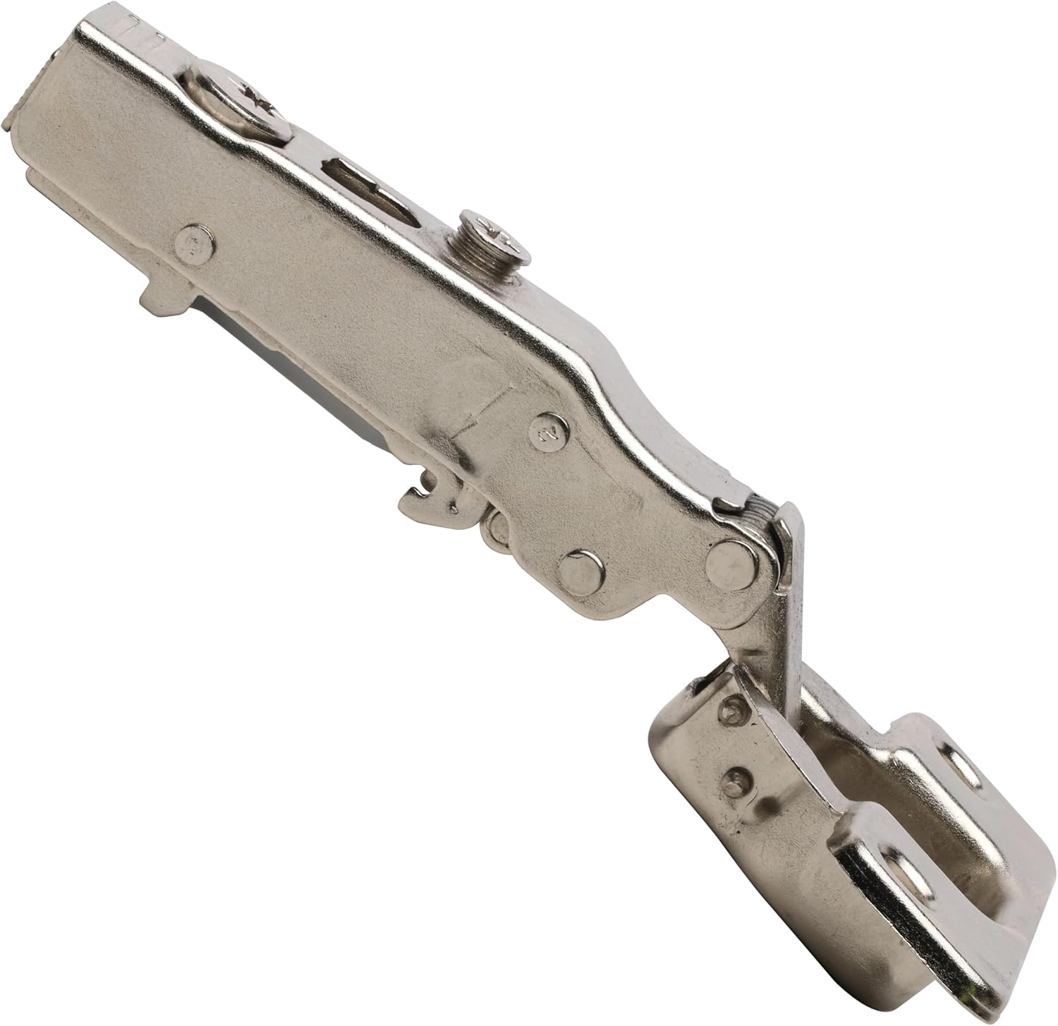 25 Pack Rok Hardware Pivot Pro C-80 Series Clip-On 110 Degree Opening Angle, 48mm Drilling Hole, Screw-On, 35mm Cup, Full Overlay Soft Close Hinge, Nickel Plated, C80A676F (Base Plate Sold Separately)