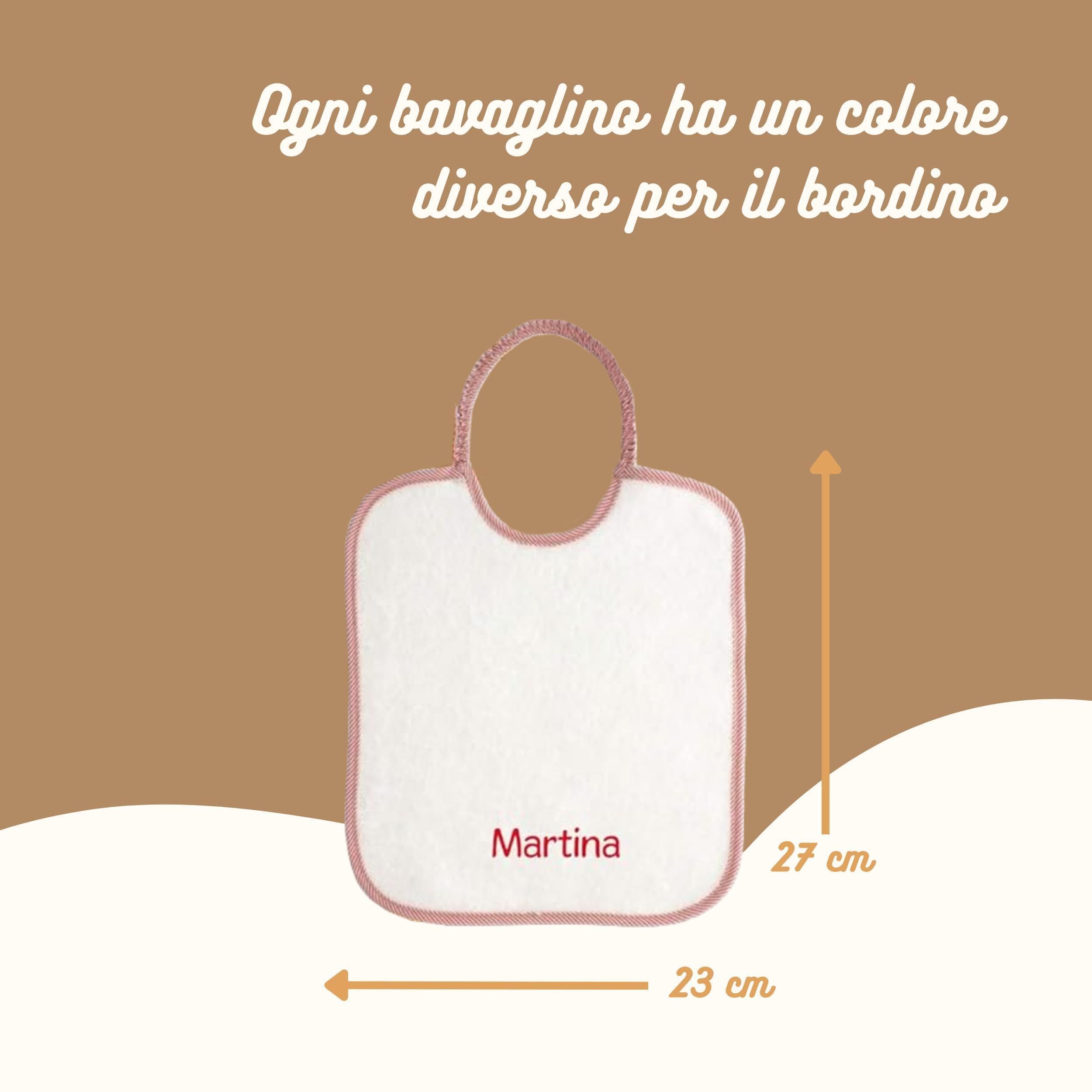 Coccole - Set Asilo Nido 6 Bavaglini da Personalizzare - Set per Bimbi in Cotone Anallergico - Kit Asilo Nido 6 Bavaglini Made in Italy