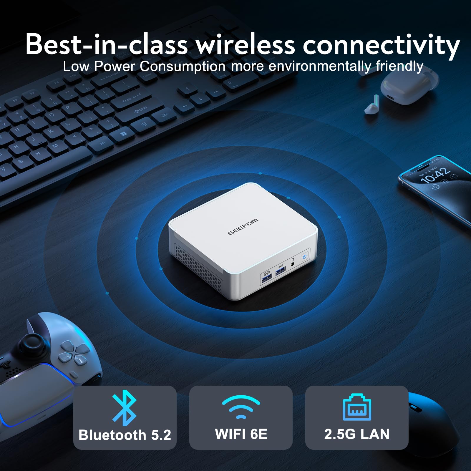GEEKOM XT12 Pro Mini PC, Intel i7-12650H (10 cores, 16 threads, 4,7 GHz) NUC PC, Wi-Fi 6E, mini computer, 32 GB DDR4 Windows 11 Pro 1 TB Mini Desktop PC, USB4 | 8 K UHD per business, scuola e vendita