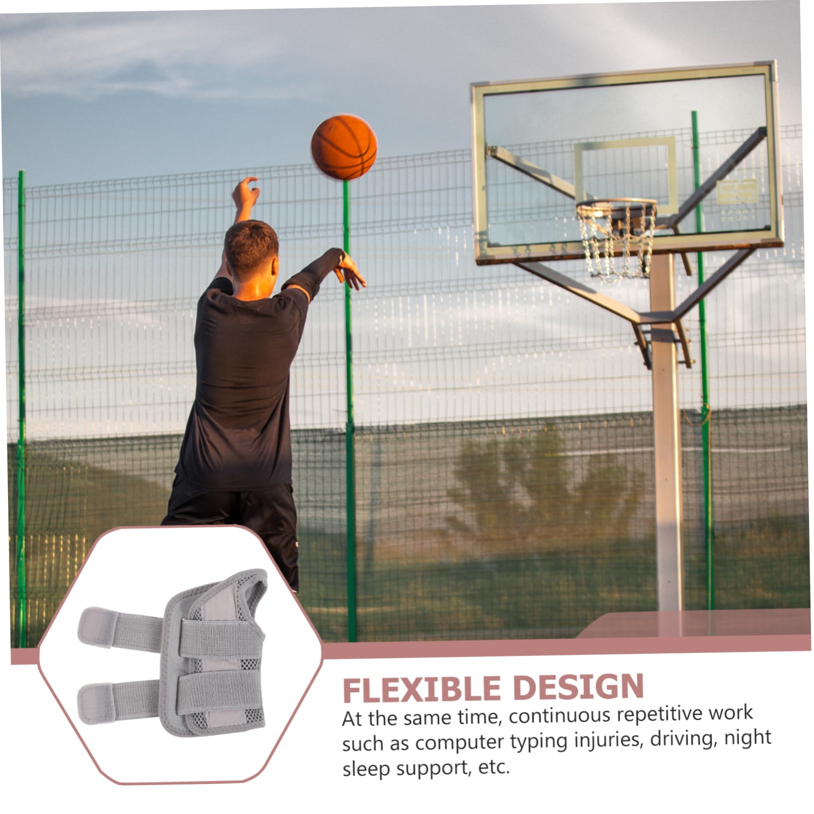 Healeved 1Pc Wrist Brace Hand Support Protector for Sports Comfortable Wrist Wrap for Basketball Weightlifting Fitness and More Right Hand