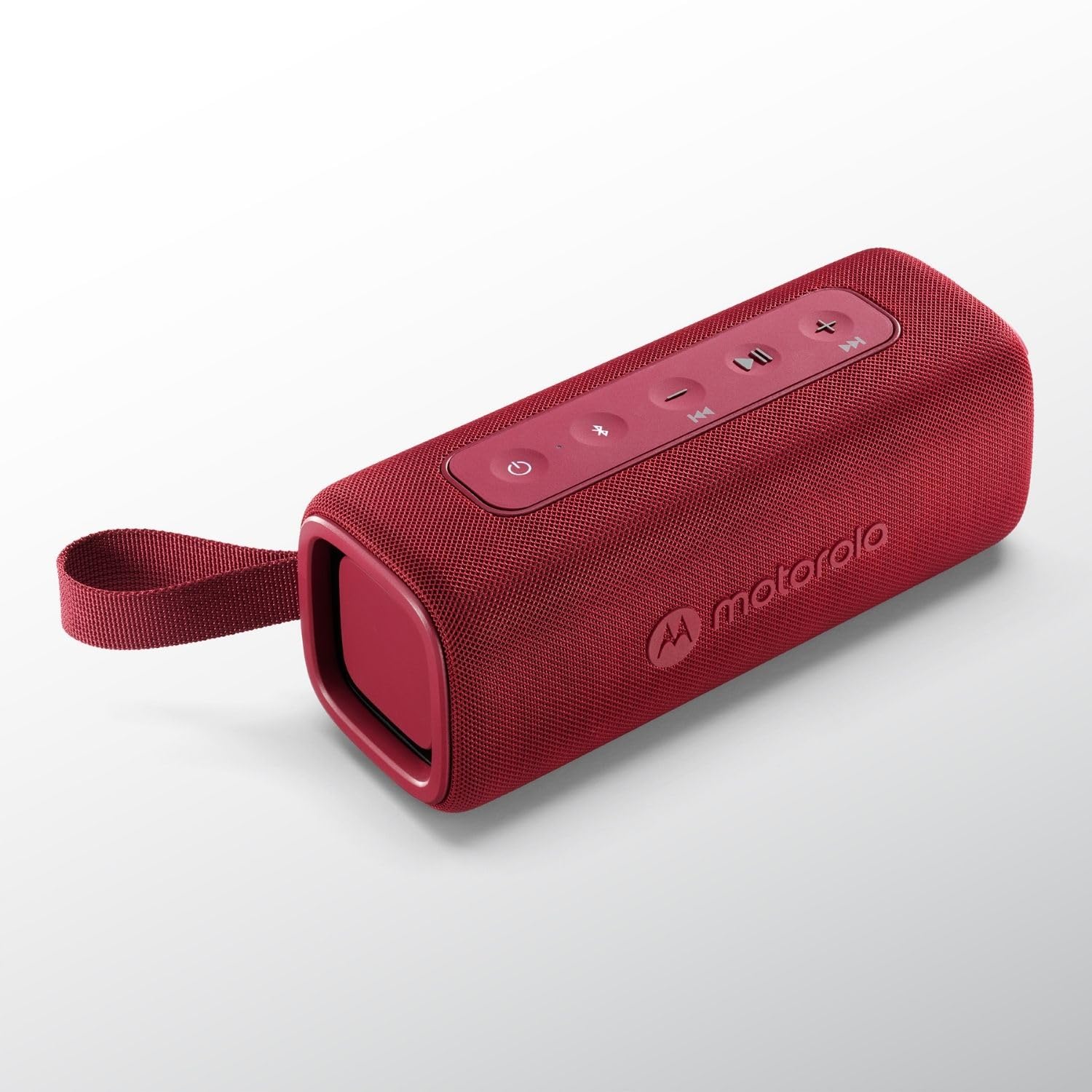 Motorola Sound - Altavoz Inalámbrico Bluetooth ROKR 600 - Potente Sonido de 30W, Resistente al Agua y Polvo, Función Broadcast para Conectar 20+ Altavoces, 6 Horas de Reproducción, Rojo