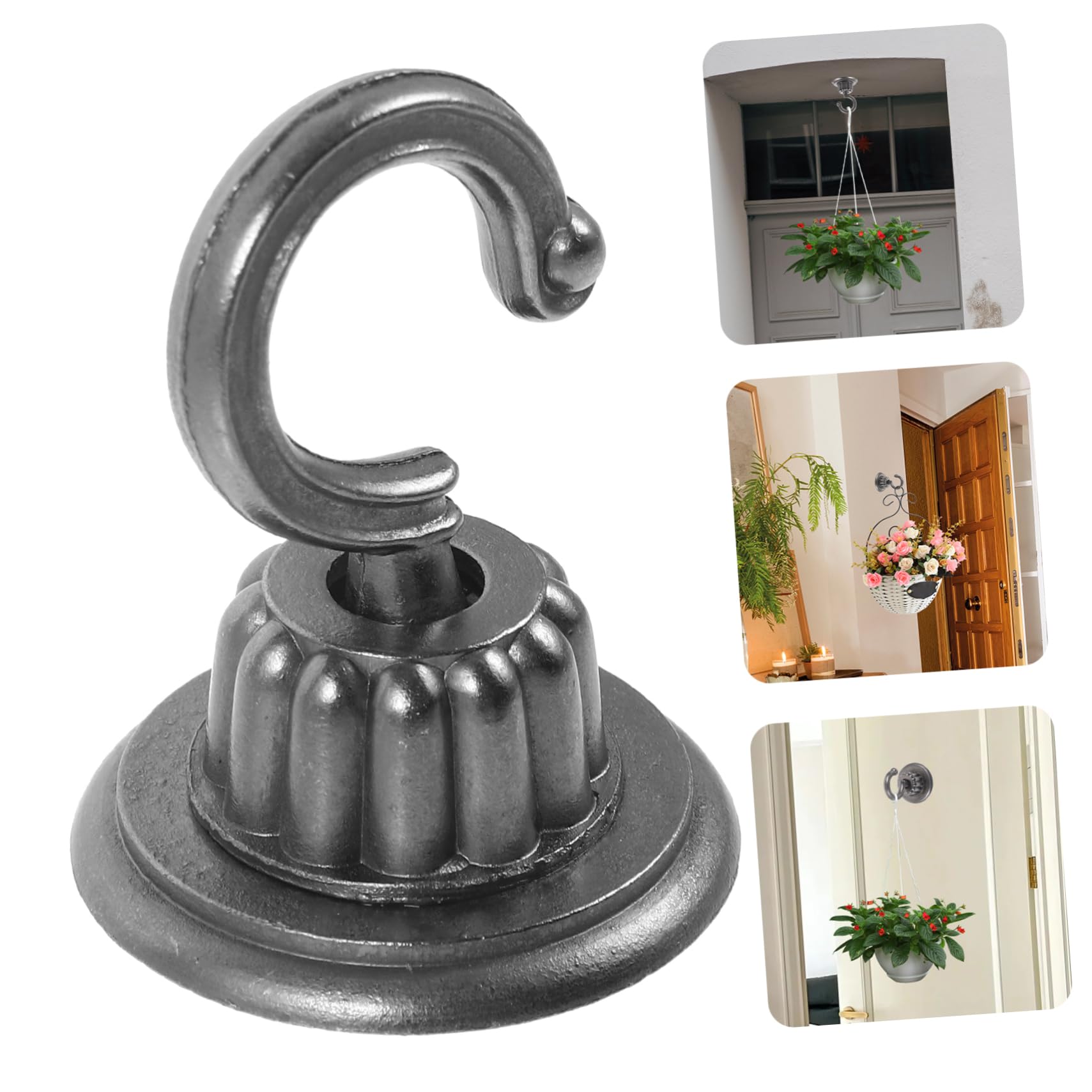 BESPORTBLE 5 Ensembles Crochet Orchidée Rotatif Crochet De Suspension pour Plantes Crochets De Plafond pour Plantes D'intérieur Crochet Suspendu Au Plafond Black Alliage De Zinc 2 Pièces * 5