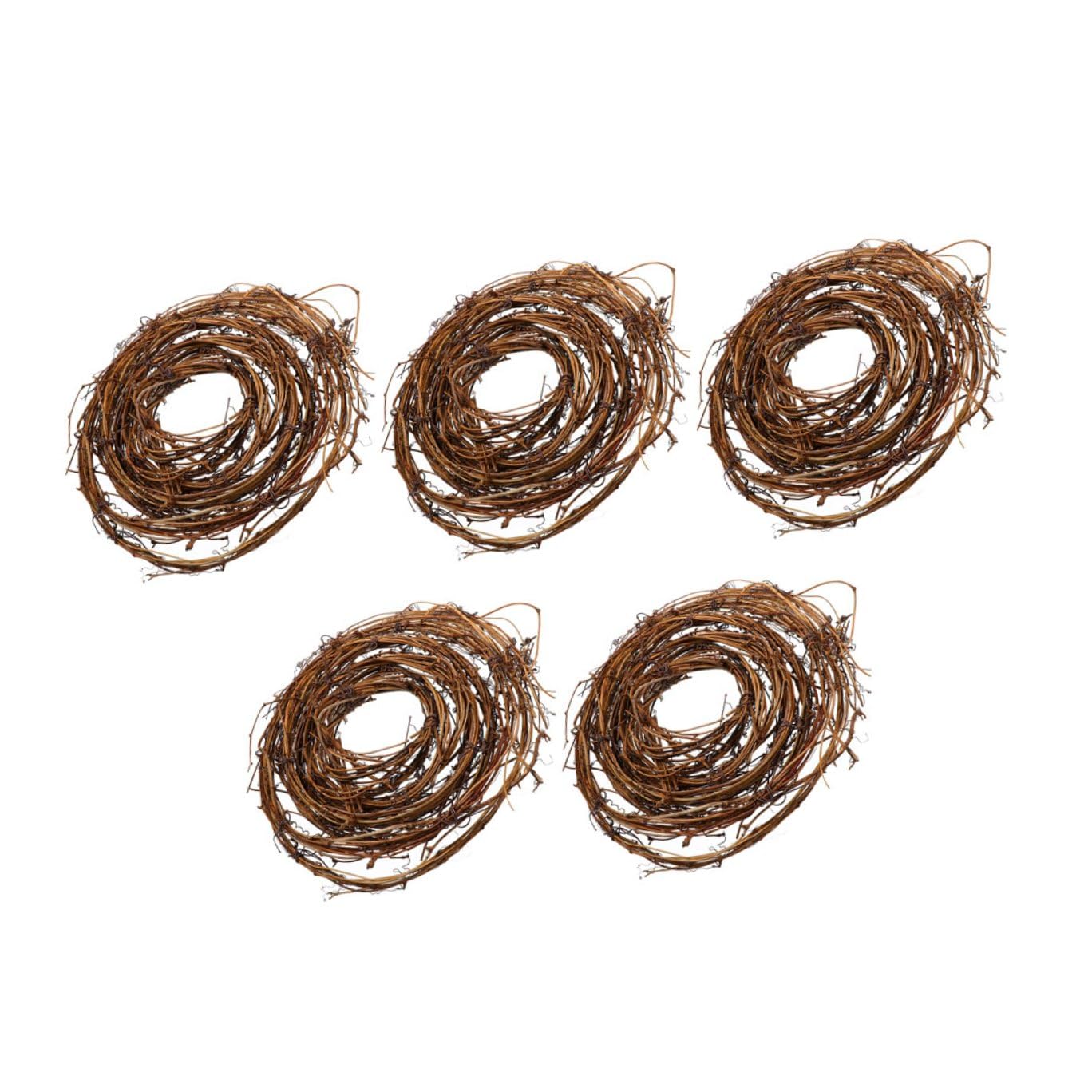 Garneck 5stücke Natürliche Rattankränze Handgeflochtenes Weinreben-Gestell Als Kranzbasis Für DIY-basteln Hochzeits Weihnachtsdeko Vielseitig Für Tür Fenster Wand Geeignet