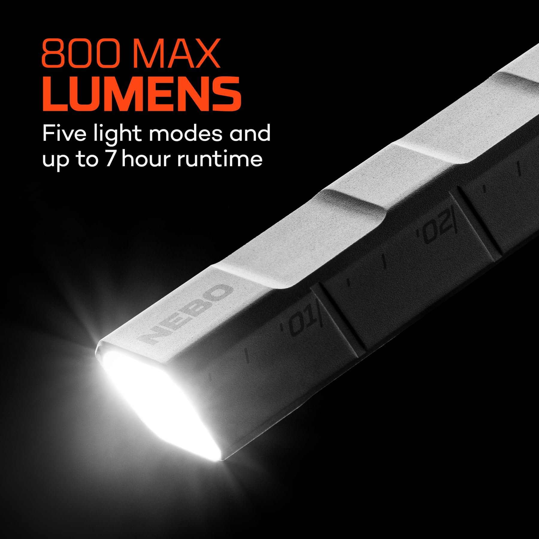 NEBO Edge 800 Pen Light, 800 Lumen LED Inspection Flashlight