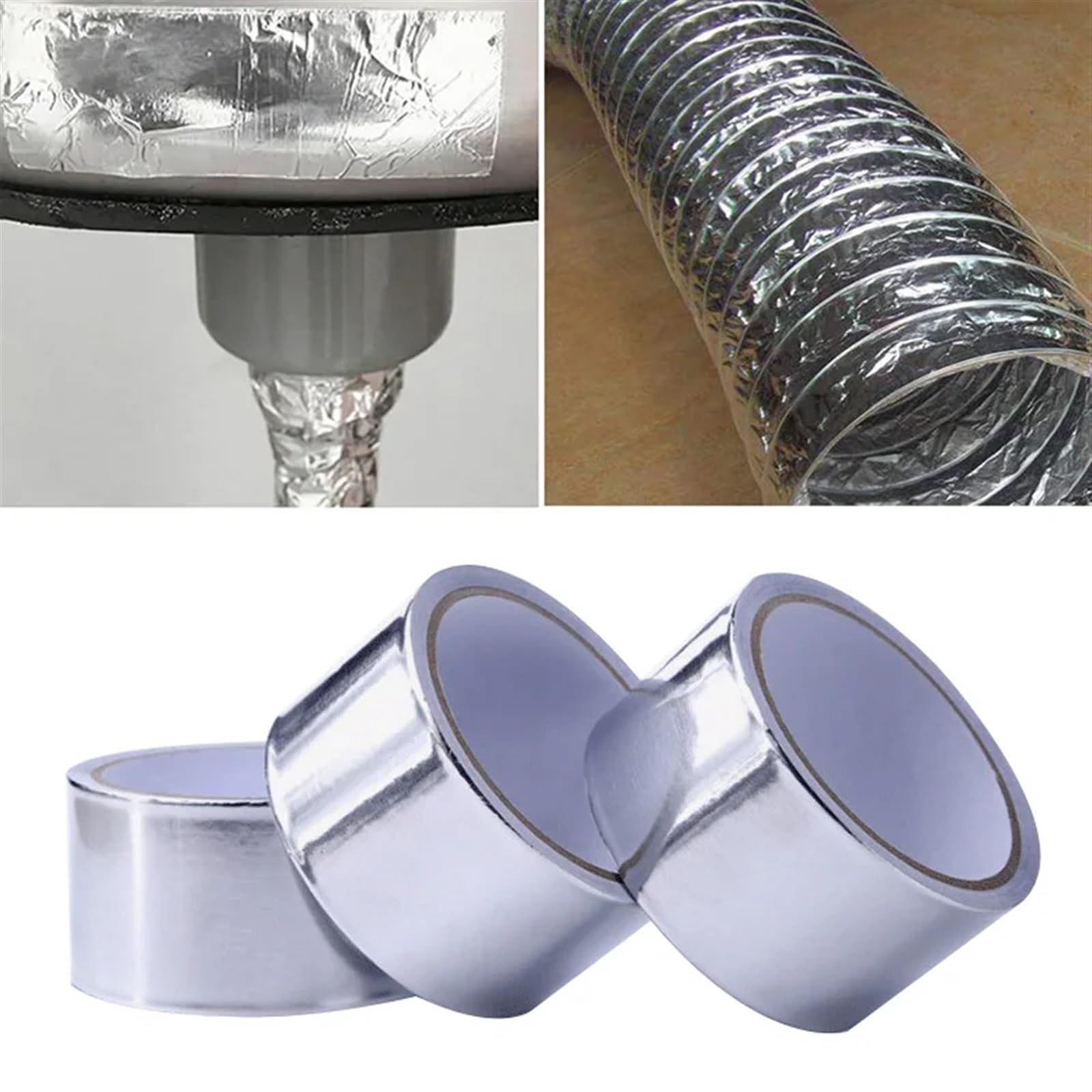 Taśma z folii aluminiowej 30 mm x 5 m do uszczelniania kanałów HVAC
