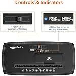 Amazon Basics Déchiqueteuse de papier pour la maison et le bureau, 8-Sheet Découpe, CD/ Carte de crédit Shredder, 3.4 Coffret de déchets Gallon , Noir