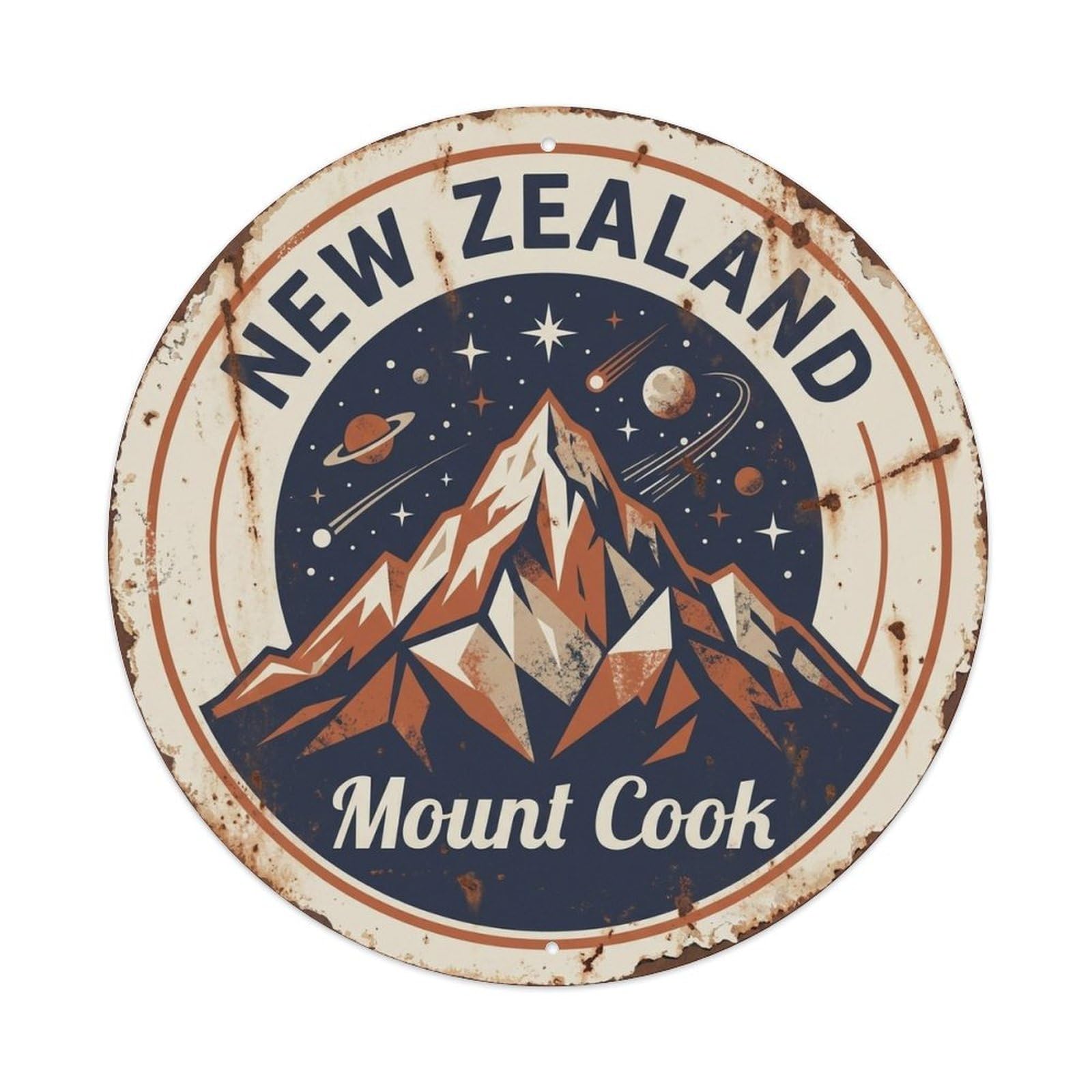 New Zealand Outdoor Travel Pacific Country Journey Metal Tin Sign