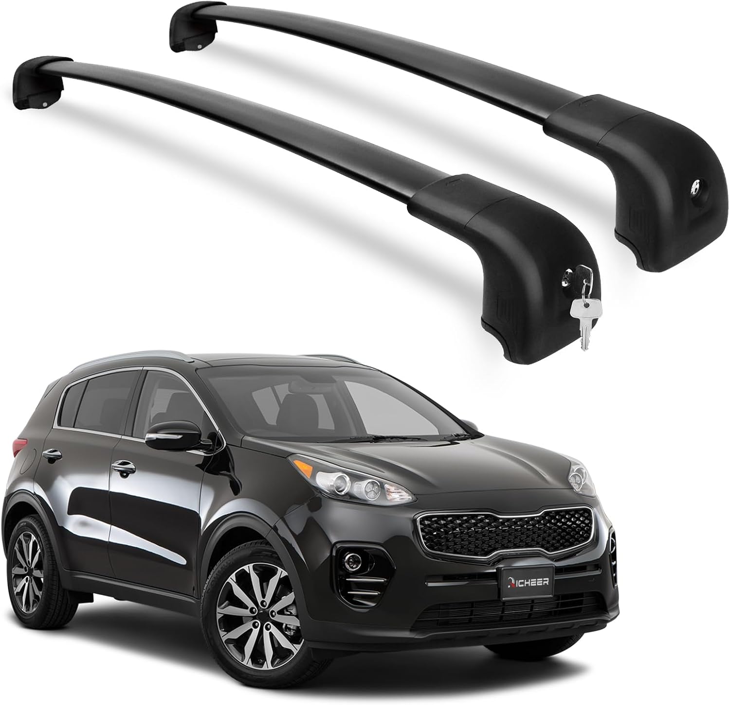 Richeer Roof Rack 220LBS Cross Bars for 2016-2022 Sportage with Side Rails, Heavy Duty Aluminum Cross Bar with Anti-Theft Locks for Cargo Racks Rooftop Luggage Canoe Kayak Bicycle roof Bag Richeer Roof Rack 220LBS Cross Bars for 2016-2022 Sportage with Side Rails, Heavy Duty Aluminum Cross Bar with Anti-Theft Locks for Cargo Racks Rooftop Luggage Canoe Kayak Bicycle roof Bag