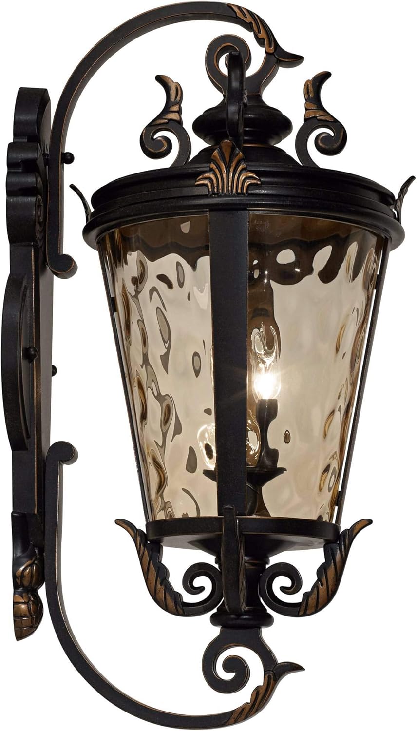 Close-up of the bulb sockets inside the fixture