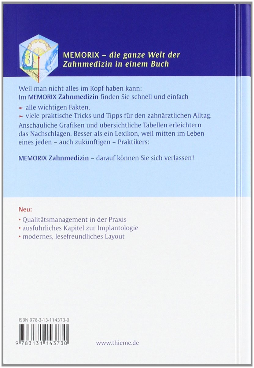 Memorix Zahnmedizin: m. E-Book