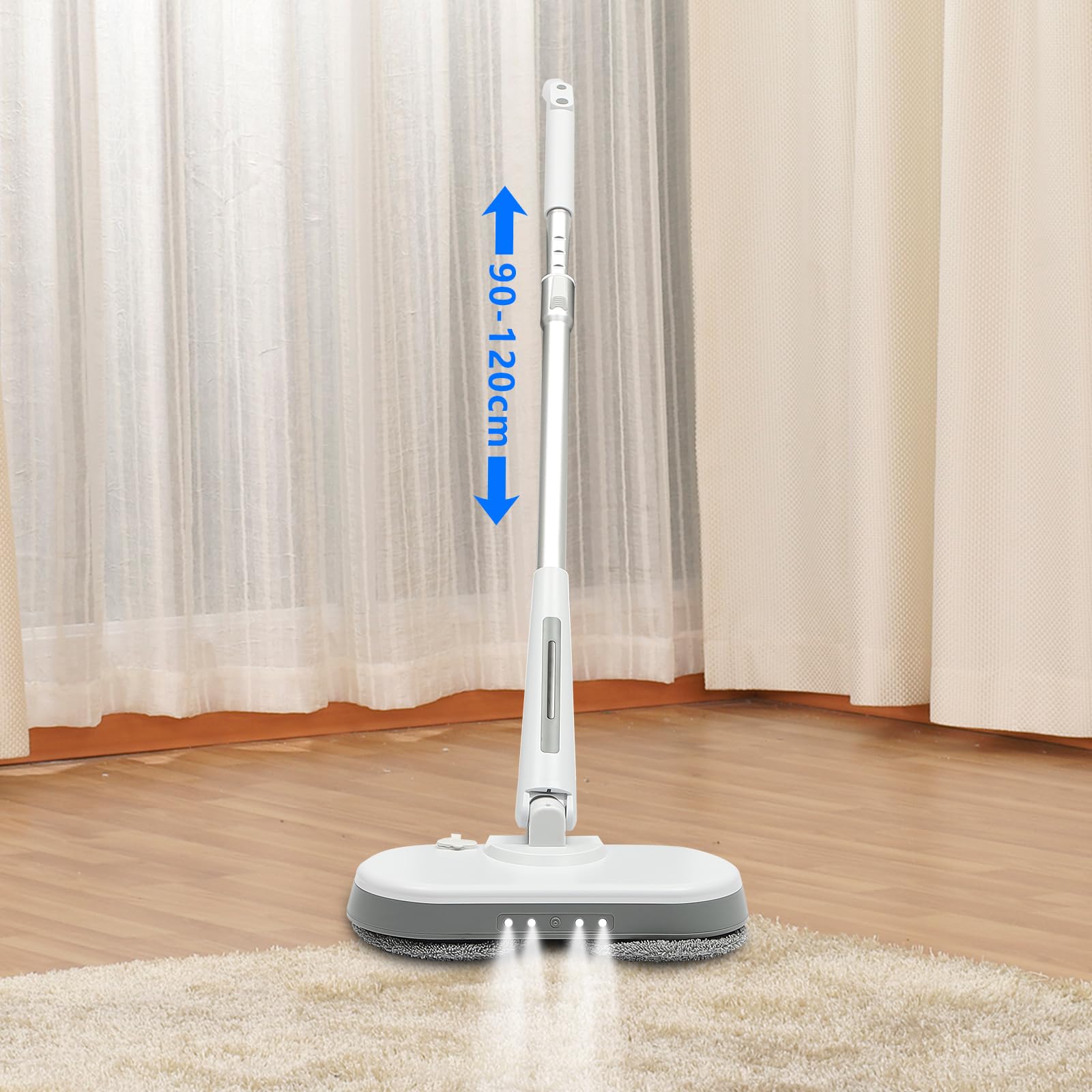 Fregona eléctrica inalámbrica, pulverizadora de agua giratoria, limpiadora de suelos para baldosas duras, 150 rpm, 350 ml