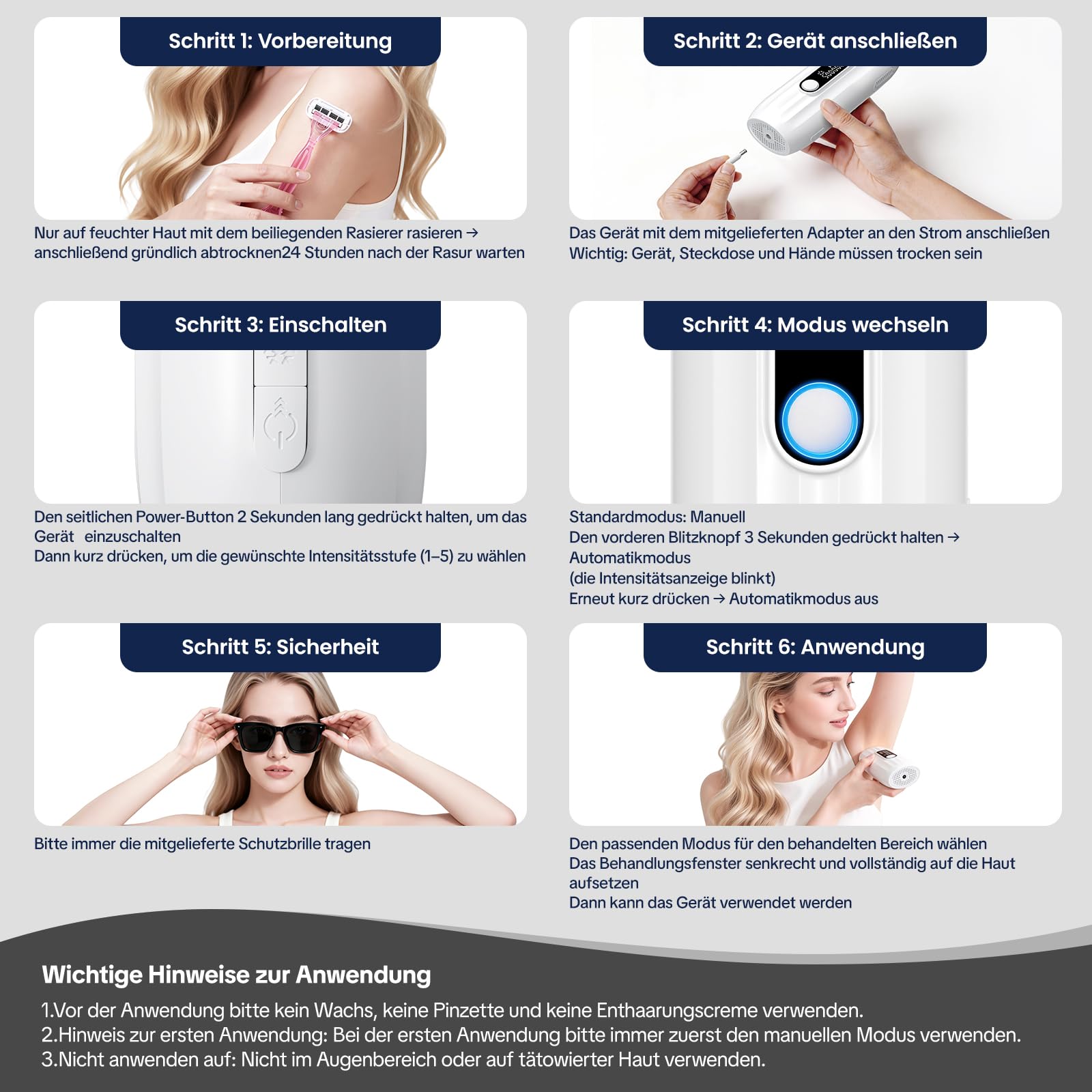 MANKIW IPL Geräte Haarentfernung mit Kühlfunktion, 5 Energiestufen & 500.000 Lichtimpulse, Automatik- & Einzelmodus, Laser Haarentfernung Alternative, Epilierer Damen für Beine, Achseln & Bikini