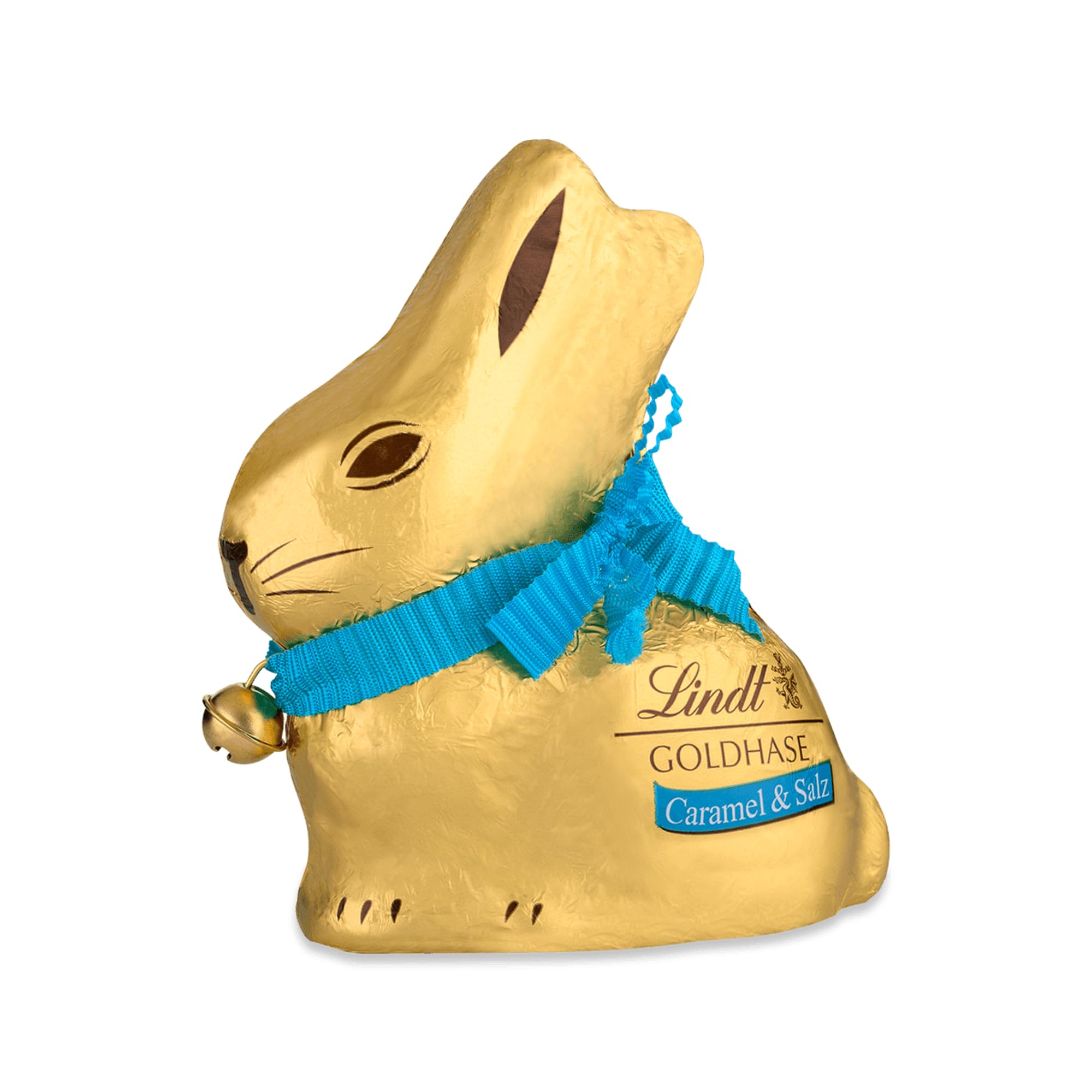Lindt Schokolade | GOLDHASE Caramel & Salz | 100g | Edler Schokoladenhase aus Vollmilch-Schokolade mit feinem Caramel und Salz | Schokoladenhase | Perfektes Oster-Geschenk für Familie & Freunde