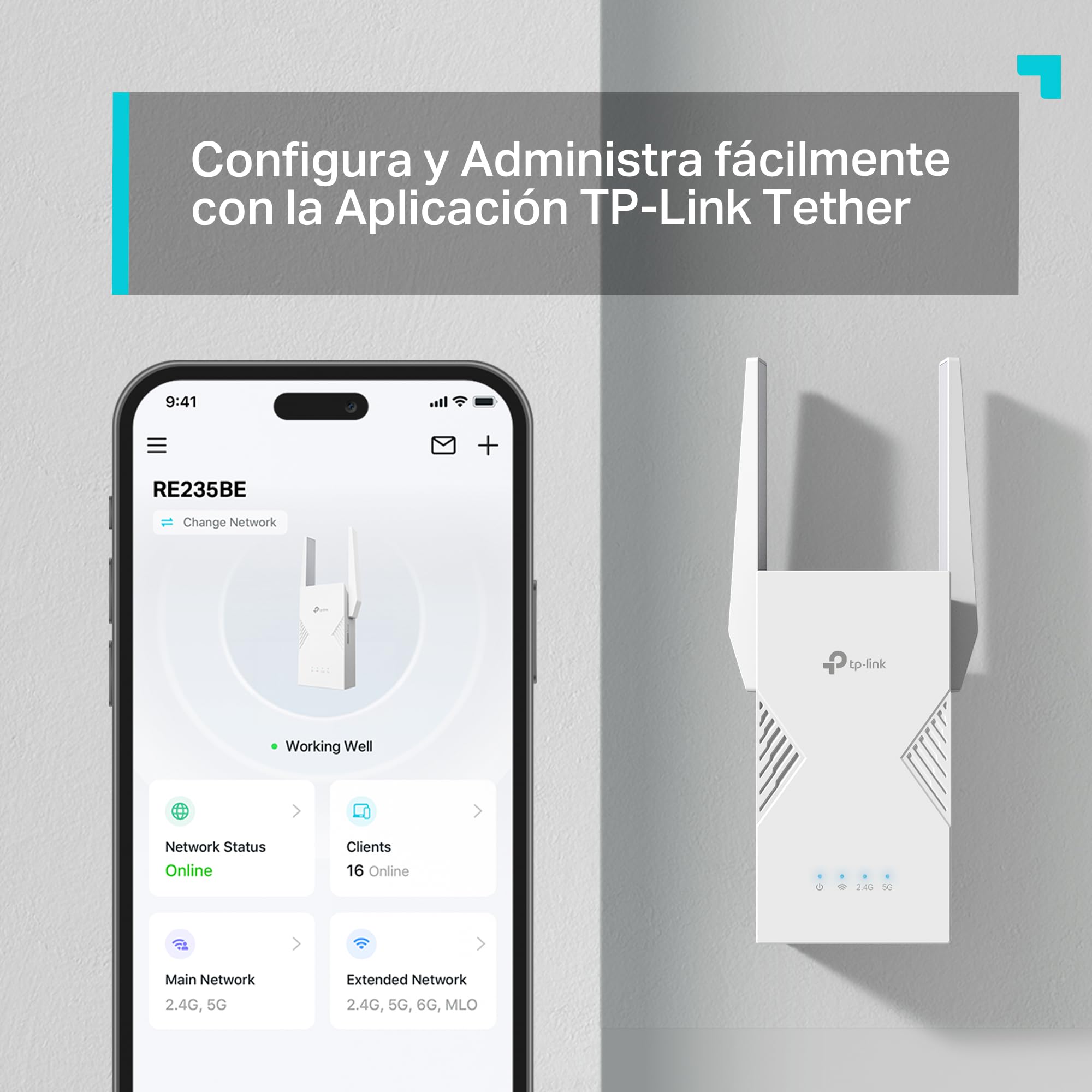 TP-Link RE235BE BE3600 Dual-Band Wi-Fi 7 WLAN Repeater