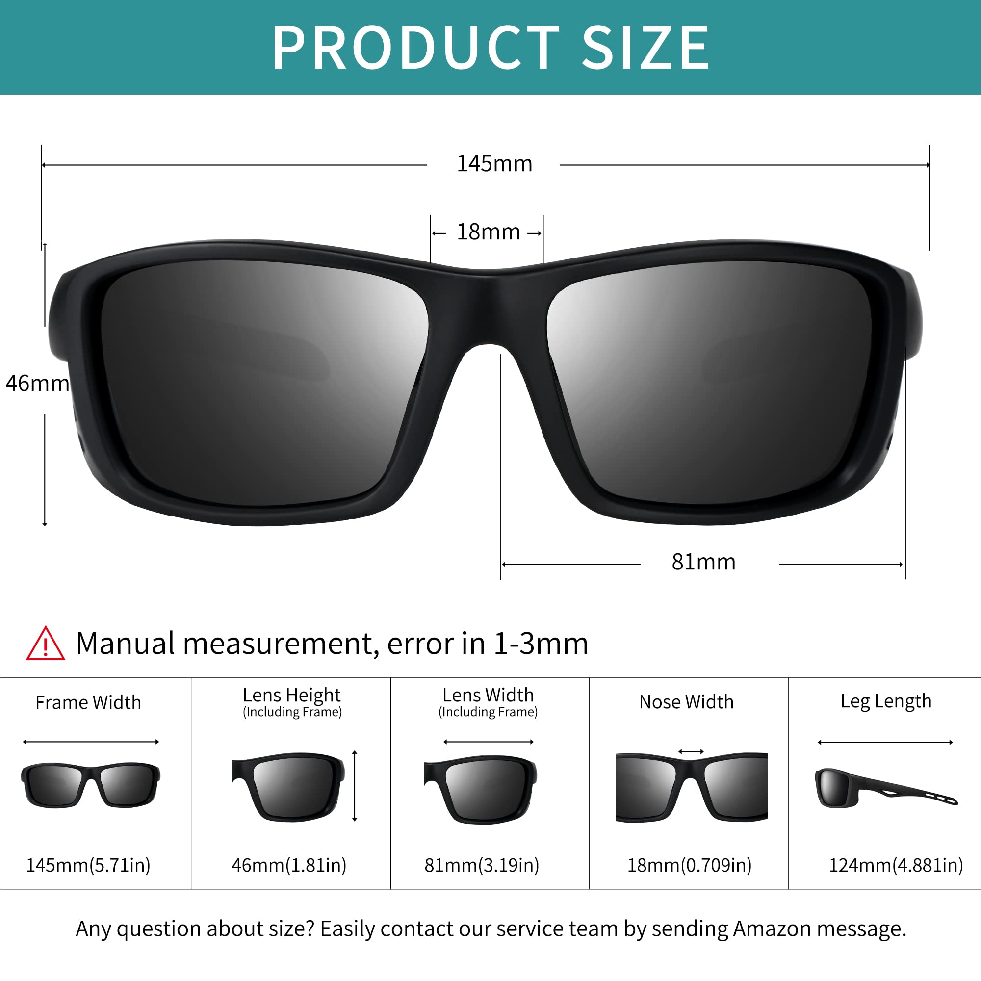 AVDLAB Polarized Wrap Around Sunglasses UV400 Protection Cycling Goggles Women Men Running Sport AB2206(Black/Grey)