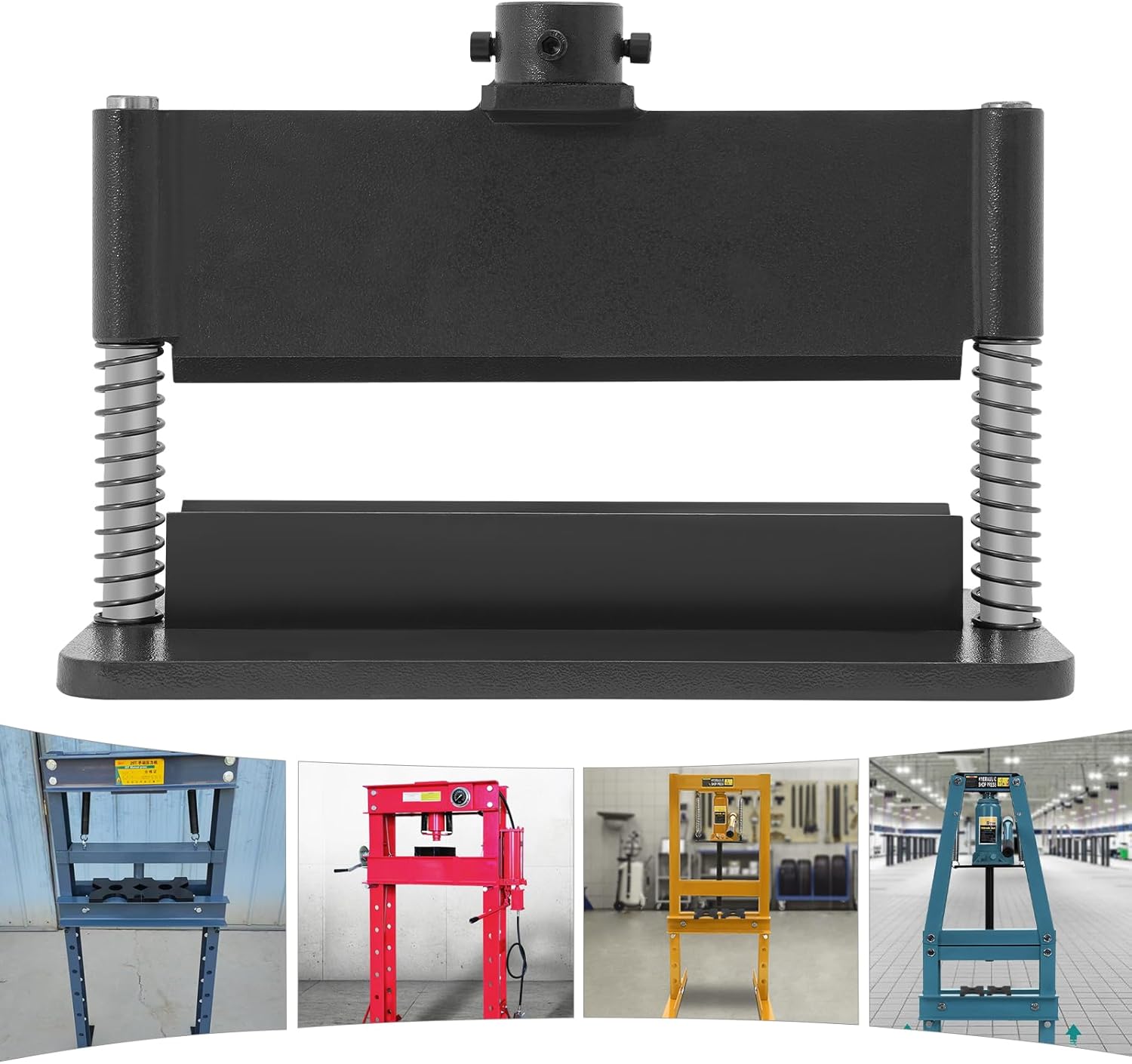 12" Press Brake Attachment for Hydraulic Shop Press,12-Ton & 20-Ton Compatible Bending Tool,90° Metal Brake Die with 3/16" Capacity No Assembly Required (Black)