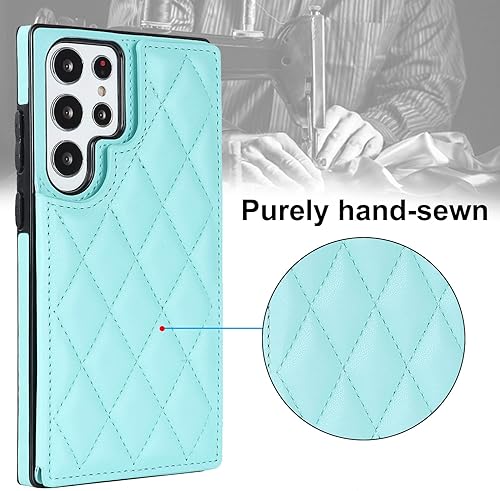 Miniatura 6 de Funda de piel con tapa para Samsung Galaxy A53 5G, con función atril de poliuretano, tarjetero para mujeres y niñas, doble cierre magnético, funda