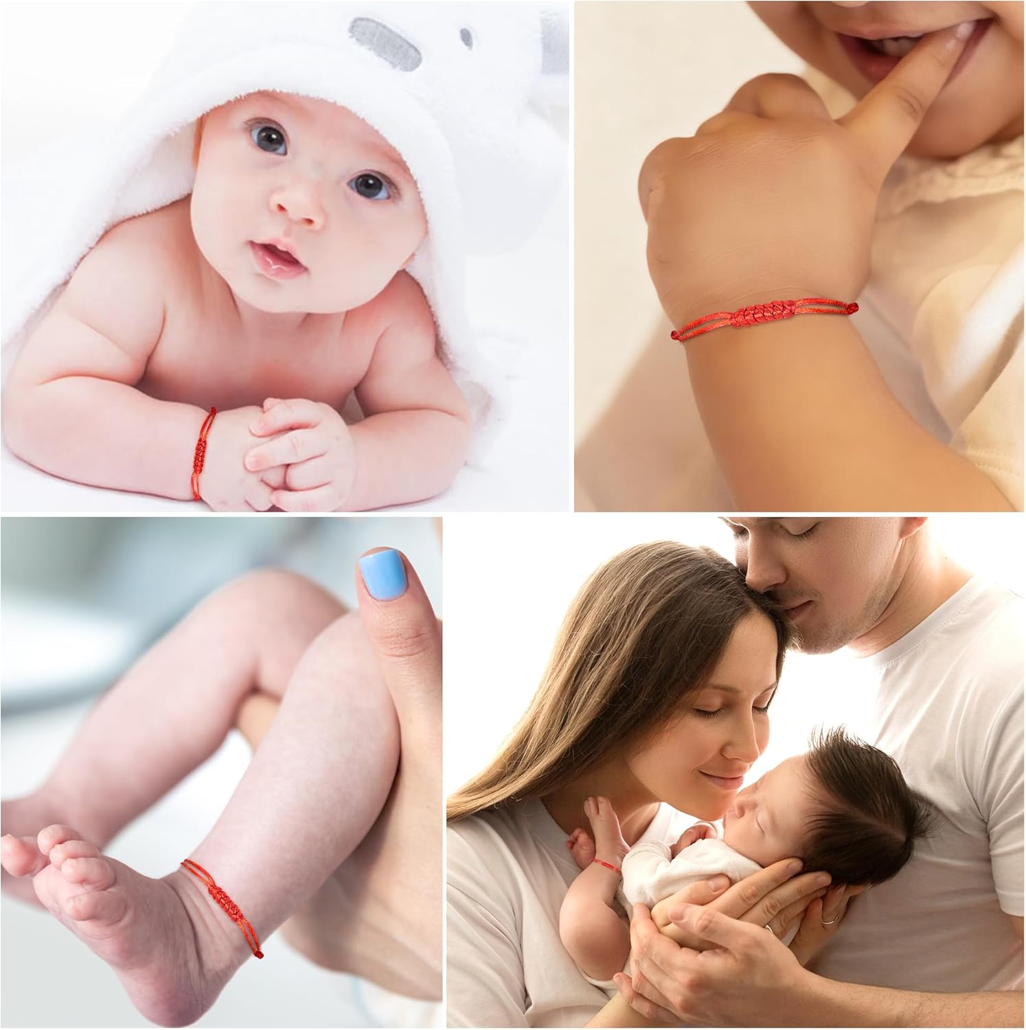 Red Bracelet for Women, Red String Bracelet for Protection as Valentine Gifts for Kids, Matching Jewelry for Couple, Christian Mens Good Luck Gifts Kabbalah Baby Braclets for Infant Girl - Image 9