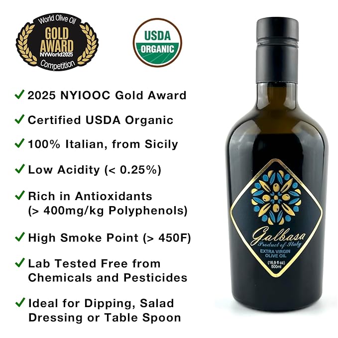 Aceite de Oliva Extra Virgen Orgánico Loco Galbasa 500 ml miniatura 3