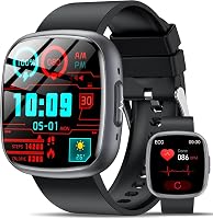 Lgnitek 1.75" HD Smartwatch ECG+HRV, Vérnyomás, Pulzus, SpO2, Hőmérséklet Monitorozás Férfiaknak és Nőknek 1