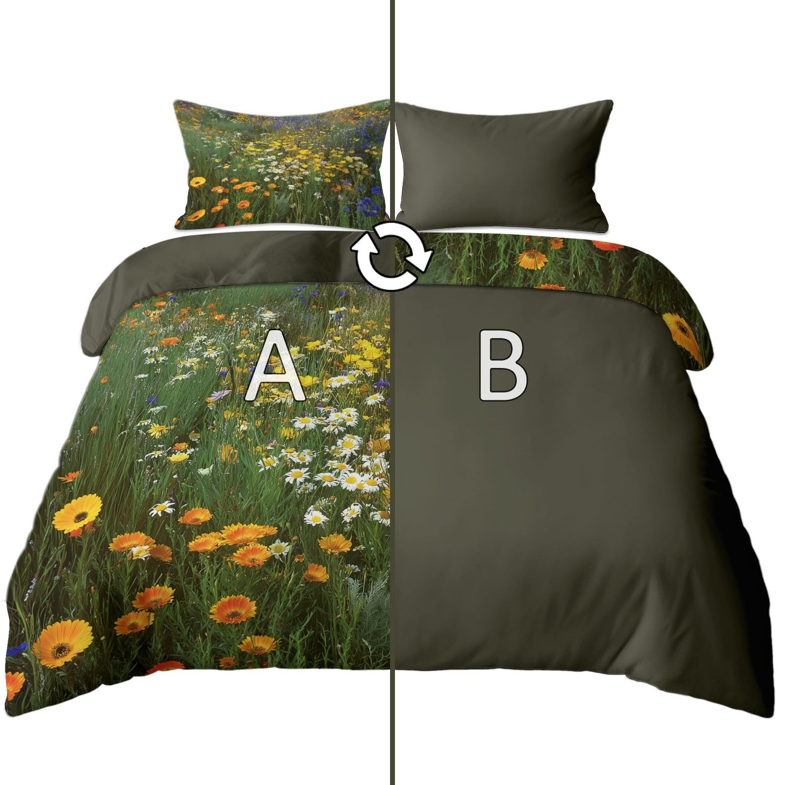 Housse de couette Fleur de Cosmos 240x260 pour une ambiance nature et cocooning