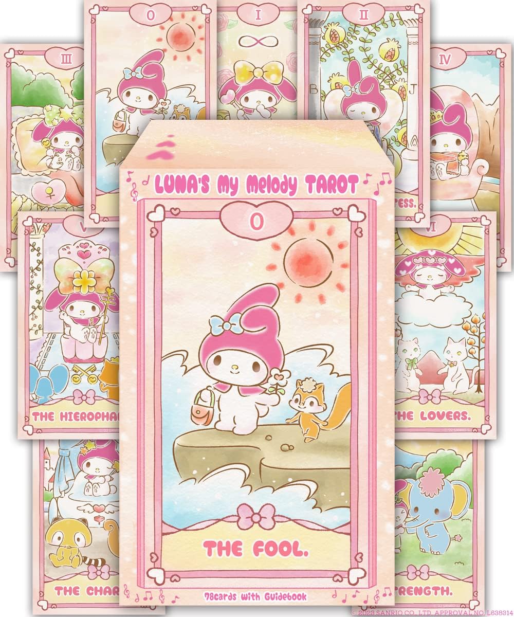 ＬＵＮＡ’Ｓ Luna's My Melody Tarot LUNA'S My Melody Tarot Rider Edition Compliant For Beginners Cute Sanrio, Small