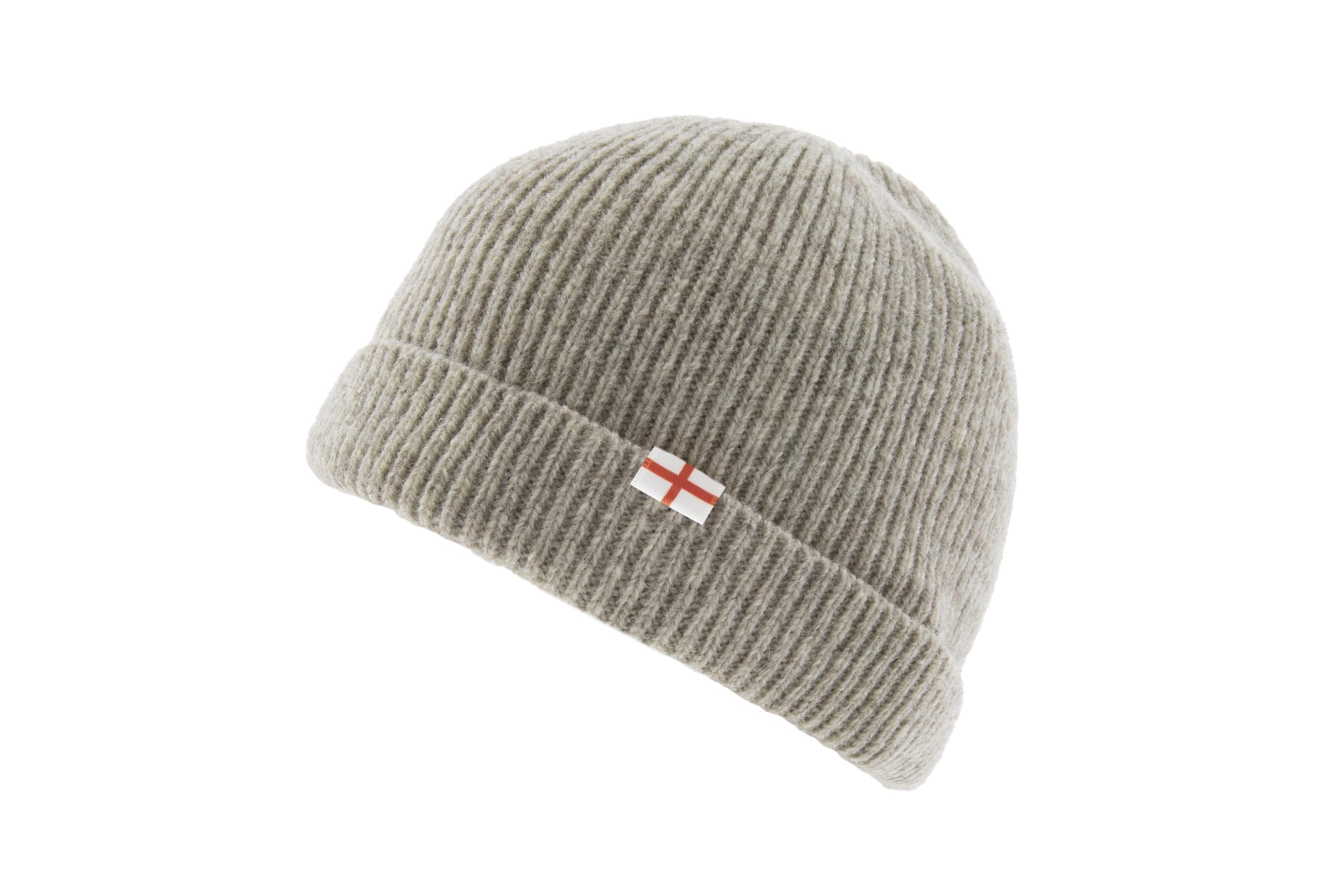 Patriia Gorro de lana merino 100 % con bandera inglesa. Hecho a mano. Gorro de lana para hombre. Gorro de lana para mujer. Gorro de punto