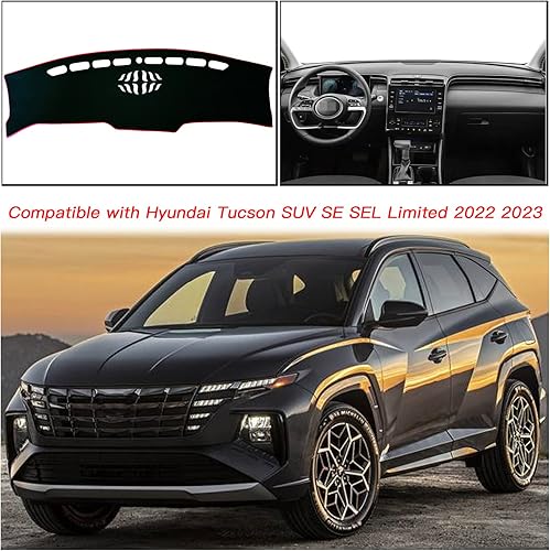 Miniatura 10 de Cubierta del tapete para salpicadero, consola central interior personalizada compatible con Hyundai Tucson SUV SE SEL Limited 2022 2023, accesorios