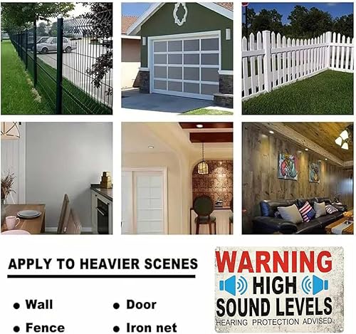 Miniatura 2 de Funny Metal Signs Posters HIGH SOUND LEVELS Sign Wall Art for Yard Sign Outdoor Lawn Garden Home Decor 8X12inch