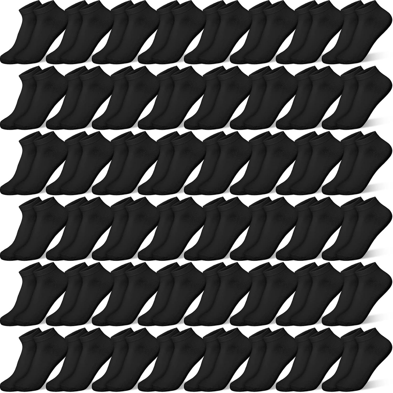Geyoga 48 Pairs Socks of Mens Thin Low Cut Ankle Socks for Men Casual Sports Sock Comfortable Lightweight Socks