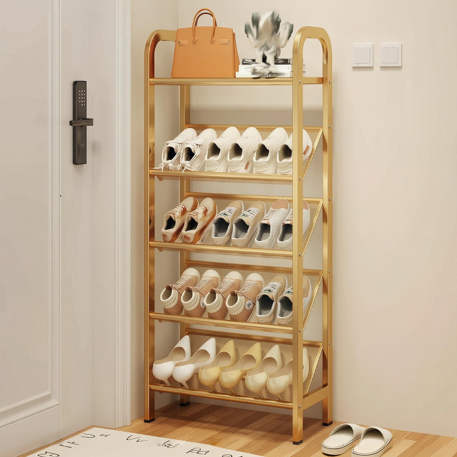 Organizador Zapatos, Zapatero Metálico Ahorra Espacio Para Entrada Y Hogar